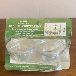 Vintage Glass Candle Converters